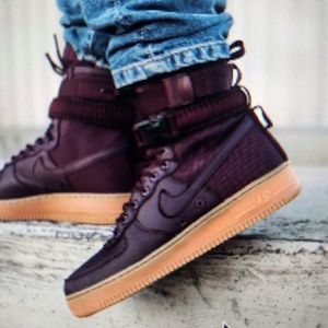 **RARE NIKE SPECIAL FORCE AIR FORCE  DEEP BURGANDY